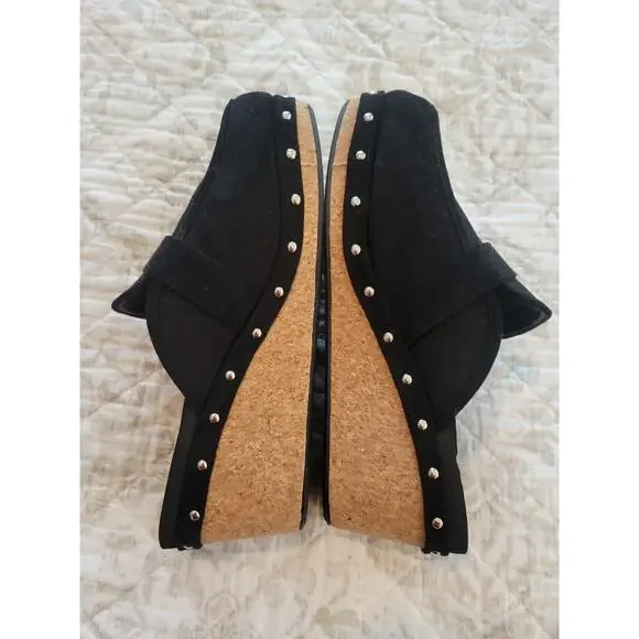 Corky's Black Size 9 Just Precious Slip On Wedge 2.5" Memory Foam Insoles EUC - Picture 6 of 9